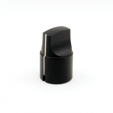 Metal Knob - Elongated Pointer (Black)