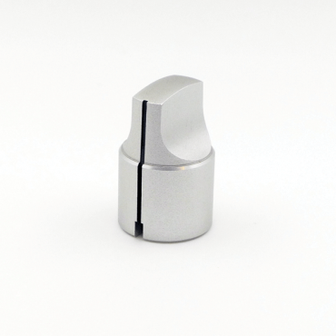 Metal Knob - Elongated Pointer (Silver)